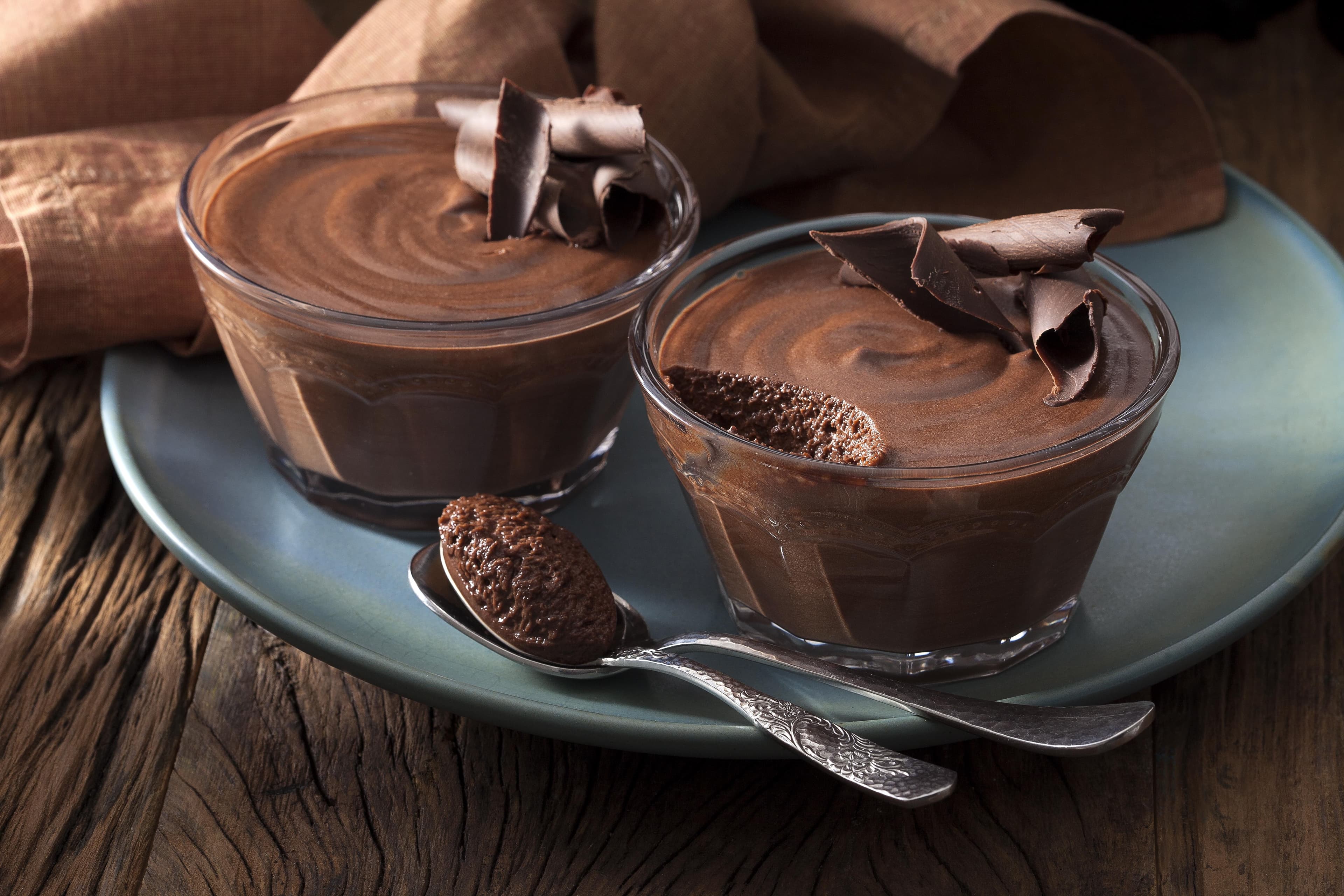 Mousse de chocolate cremosa e irresistível.